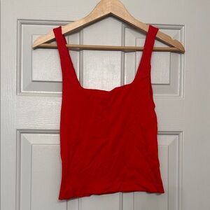 Anthropologie red seamless tank top